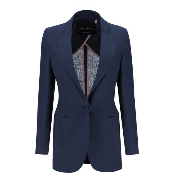 Hebe studio single-breasted blazer in linen - Picture 1 of 4